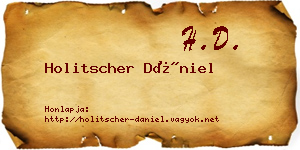 Holitscher Dániel névjegykártya